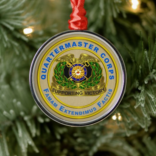 QUARTERMASTER CORPS Kerstmis Metalen Ornament (Boom)
