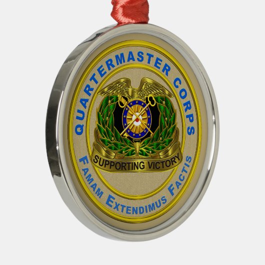 QUARTERMASTER CORPS Kerstmis Metalen Ornament (Rechts)