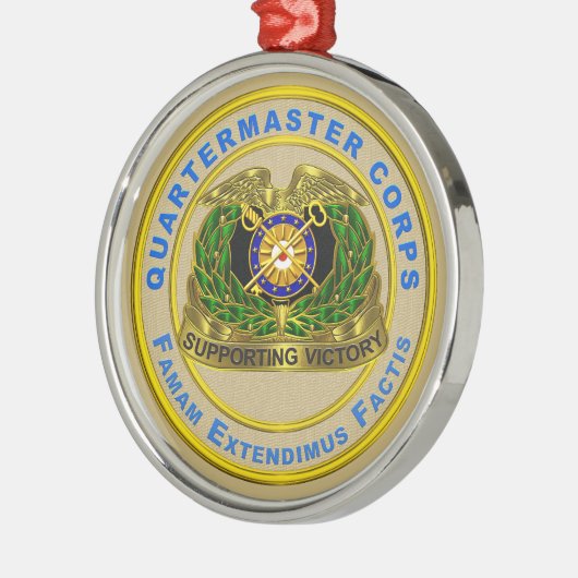 QUARTERMASTER CORPS Kerstmis Metalen Ornament (Links)