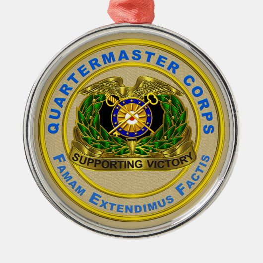 QUARTERMASTER CORPS Kerstmis Metalen Ornament (Voorkant)
