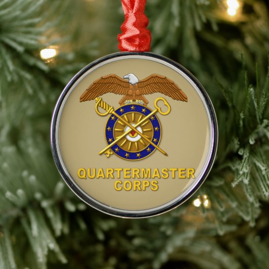 QUARTERMASTER CORPS Kerstmis Metalen Ornament (Boom)