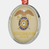 QUARTERMASTER CORPS Kerstmis Metalen Ornament (Links)