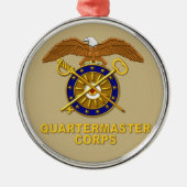 QUARTERMASTER CORPS Kerstmis Metalen Ornament (Voorkant)