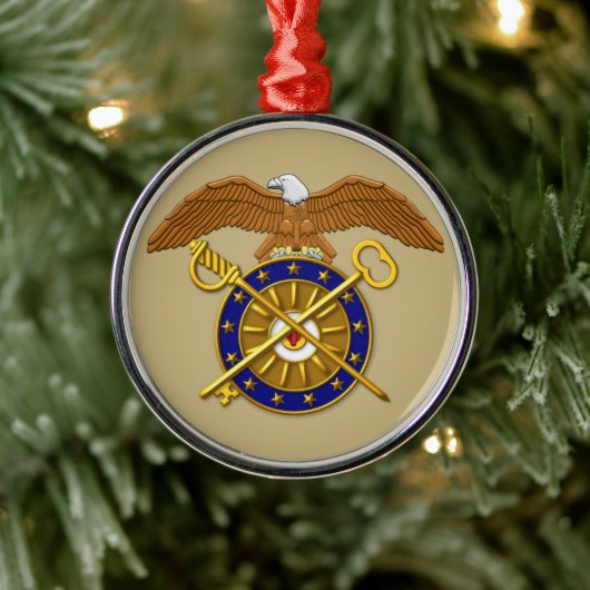 QUARTERMASTER CORPS Kerstmis Metalen Ornament (Boom)