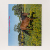 Quarterpaarden Texas.Kerstgroeten Legpuzzel (Verticaal)