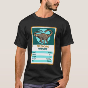 Quartet Kaart Diplodocus Dinosaur Fact T-shirt