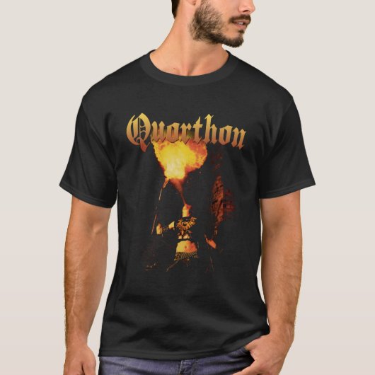 Quarthon Bathory Flames Officiële merchandise T-shirt (Voorkant)