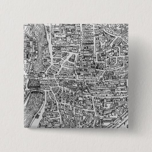 Quartier des Ecoles Vierkante Button 5,1 Cm (Voorkant)