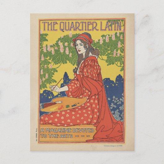 Quartier Latin 1890 |  magazine Briefkaart (Voorkant)