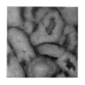 Quartz Agate Geode Black Witte edelstenen Tegeltje (Voorkant)