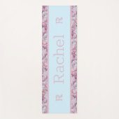 Quartz Blauw Roze Modern Elegant Eenvoudig Monogra Yogamat (Voorkant)