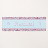 Quartz Blauw Roze Modern Elegant Eenvoudig Monogra Yogamat (Voorkant (horizontaal))