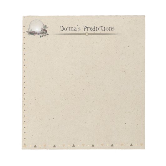 Quartz Crystal Ball  Papier Persoonlijk Notitieblok (Voorkant)