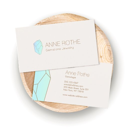 Quartz Crystal Healer en Jewelry Designer Logo Visitekaartje