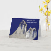 Quartz Crystal Liefde en Licht Wenskaart Kaart (Gele Bloem)