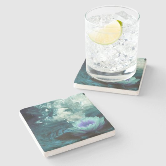 QUARTZ CRYSTAL RIVER STENEN ONDERZETTER (Zijkant)