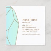 Quartz Edelsteen Crystal Healer Sieraden Designer Vierkante Visitekaartje (Achterkant)