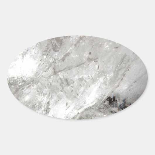 quartz kristal zen van het liefdesherstel ovale sticker (Voorkant)