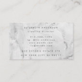 Quartz Marble Ultra Modern Big Funky Script Visitekaartje (Achterkant)