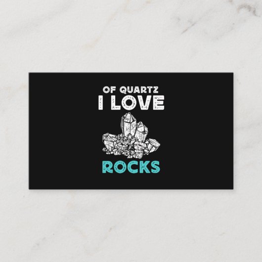 Quartz Mineral Rock Collector Geologist Visitekaartje (Voorkant)