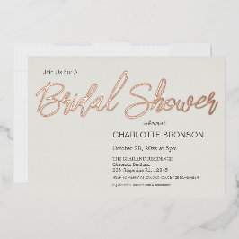 Quartz Minimalistisch Script Vrijgezellenfeest Roo Folie Uitnodiging