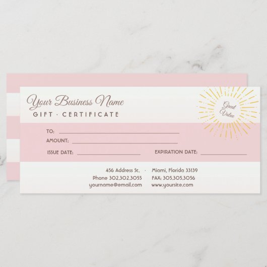 Quartz roze Cabana Stripe (Voorkant / Achterkant)