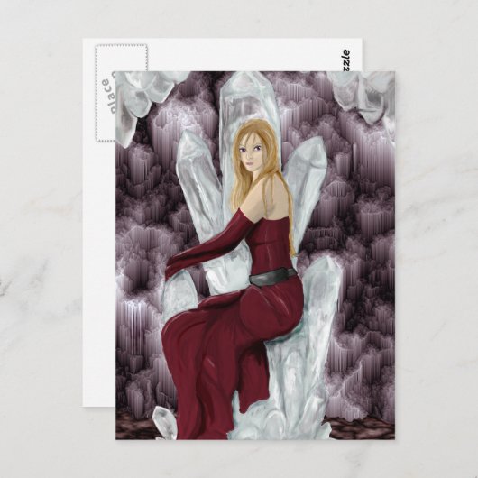 Quartz-troon Briefkaart (Voorkant / Achterkant)