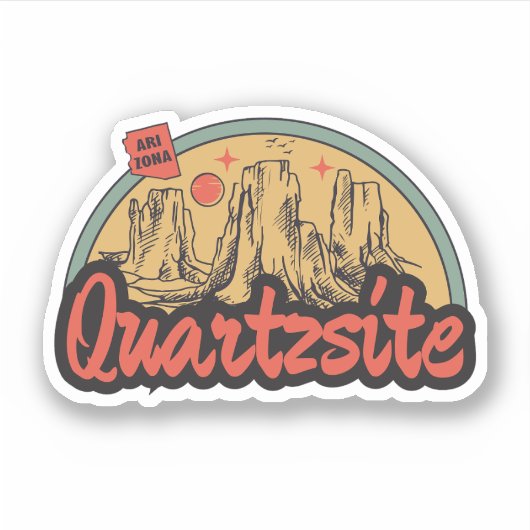 Quartzsite, Arizona Sticker (Voorkant)