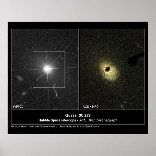 Quasar 3C 273 Hubble Telescope Poster (Voorkant)