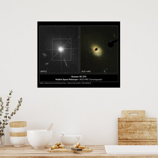 Quasar 3C 273 Hubble Telescope Poster (Keuken)