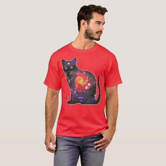 Quasar Ruimte In Kat T-shirt (Voorkant volledig)