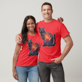 Quasar Ruimte In Kat T-shirt (Unisex)