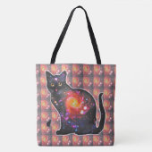 Quasar-ruimte in kat tote bag (Voorkant)