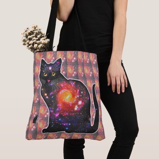 Quasar-ruimte in kat tote bag (Dichtbij)