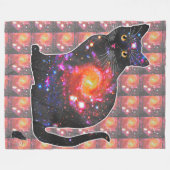 Quasar-ruimte in kat-ventilatorwand fleece deken (Voorkant (Horizontaal))