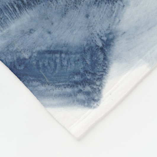 Quasars - Inky Blue Circles Fleece Deken (Hoek)