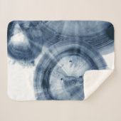 Quasars - Inky Blue Circles Sherpa Deken (Voorkant (horizontaal))