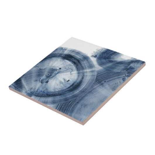 Quasars - Inky Blue Circles Tegeltje (Zijkant)