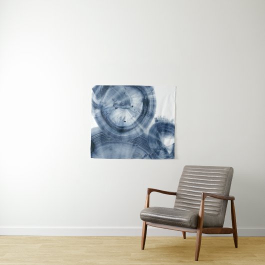 Quasars - Inky Blue Circles Wandkleed (In Situ (horizontaal))