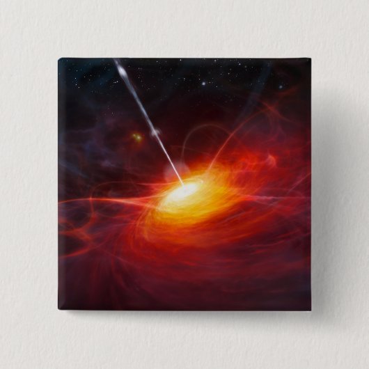 Quasars. Vierkante Button 5,1 Cm (Voorkant)