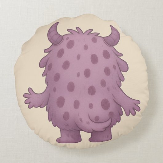 Quassel Kissen – Das gesprächige ADHS-Monster Rond Kussen (Achterkant)