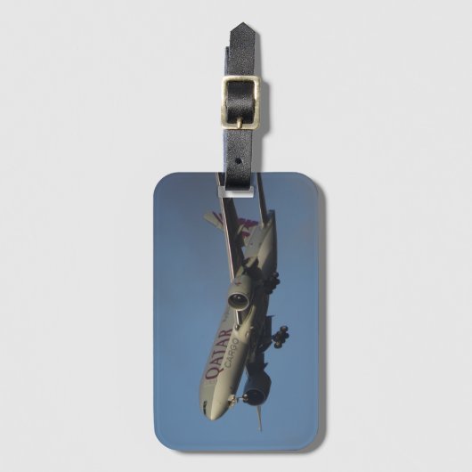 Quatar Airplane Bagagelabel (Voorkant (verticaal))