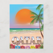 Quatar-reisposter Briefkaart (Voorkant)