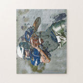 Quaterback American Football. Legpuzzel (Verticaal)