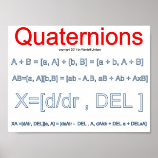 Quaternionwiskunde Poster