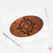 Quatre Fleur de Lis Ovale Sticker (Envelop)
