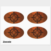 Quatre Fleur de Lis Ovale Sticker (Vel)