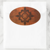 Quatre Fleur de Lis Ovale Sticker (Tas)