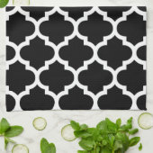 Quatrefoil Black en White Kitchen Towels Theedoek (Gevouwen)