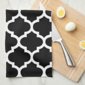 Quatrefoil Black en White Kitchen Towels Theedoek (Quarter Fold)